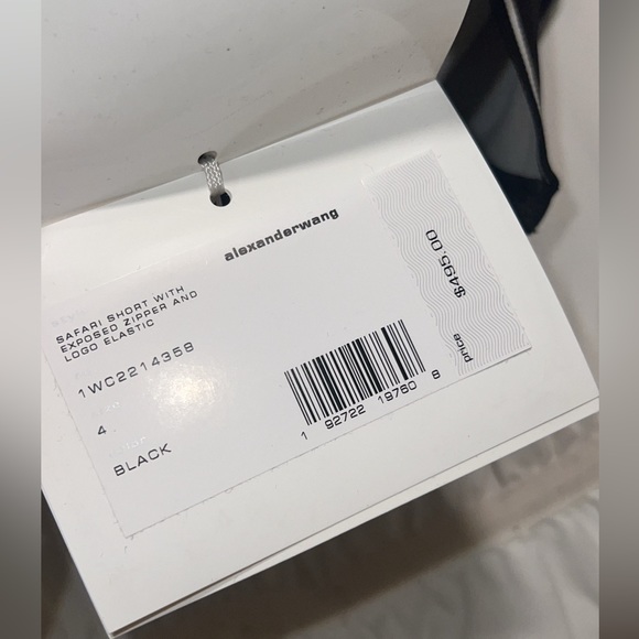 Alexander Wang Black Logo Waistband Shorts NWT - Picture 4 of 8